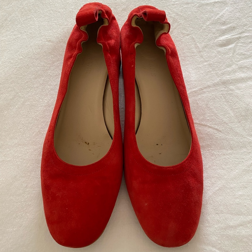 Everlane Cherry Red Leather Day Heel
